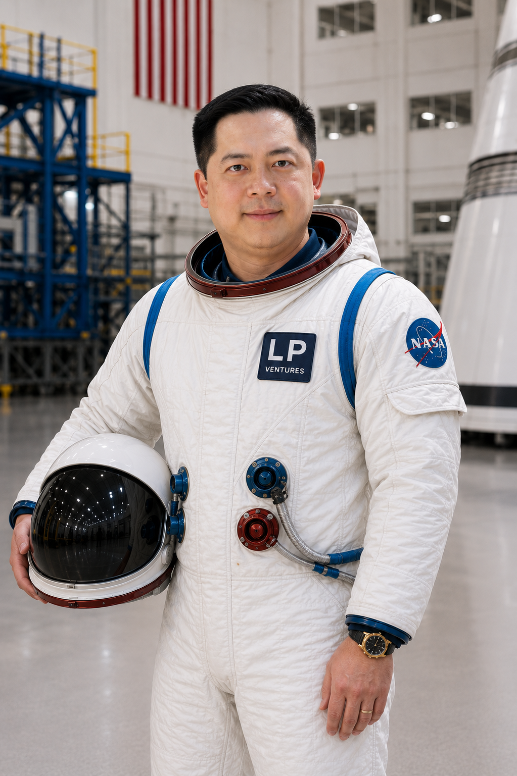 Bernard in flight suit